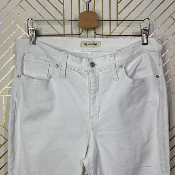 Madewell 9" High-Rise Skinny Jeans Pure White‎ - Picture 2 of 12
